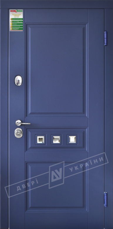 Двери входные серии БС / Комплектация №1 [RICCARDI] / ПРОВАНС 3 Кристал / Сапфир восточный софттач DHRB 3248UD B10-0,35