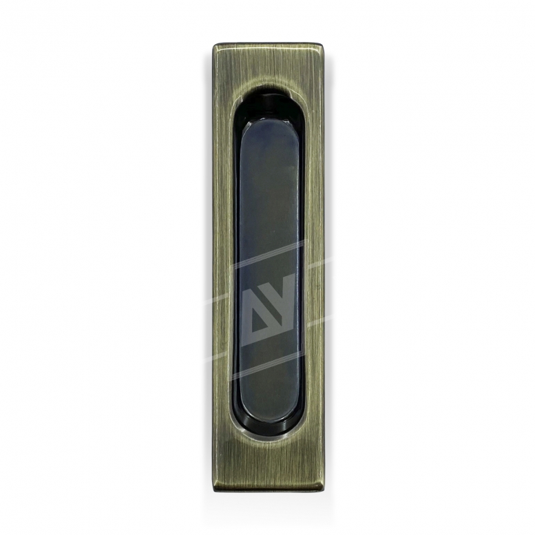Ручка для раздвижных дверей "USK" прямоугольная, [бронза], [150 x 35 мм]