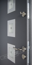 Двері вхідні для приватних будинків серії "GRAND HOUSE 56 mm" / Модель №2 / колір: Графіт металік муар
