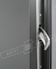 Двері вхідні для приватних будинків серії "GRAND HOUSE 73 mm" / Модель №2 / колір: Графіт металік / Ручка-скоба [2 сторони]