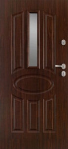Двері вхідні вуличні "GERDA" / Модель "БАРСЕЛОНА-GТТ" / колір: Альпійський горіх / зі склопакетом / 2070*880 мм ліва