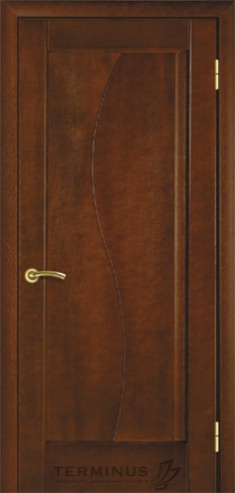 Двери межкомнатные ТМ "ТЕРМИНУС", модель: "МОДЕЛЬ 16", покрытие: шпонированные, цвет: Каштан, глухое