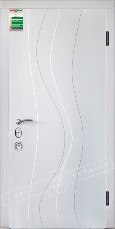 Двері вхідні серії БС / Комплектація №4 [MOTTURA] / ЛІАНА / Білий супермат WHITE_02