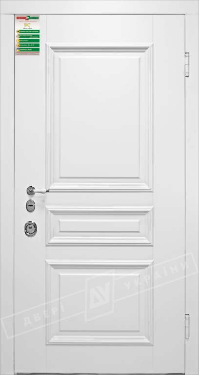 Двери входные серии БС / ВЕРСАЛЬ 3 / Белый супермат WHITE_02