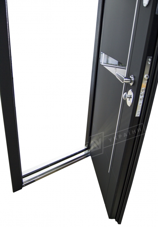 Двери входные серии ИНТЕР / Комплектация №1 [KALE] / ЭЛИС / Чёрный софттач RB5013UD-B10-0,35
