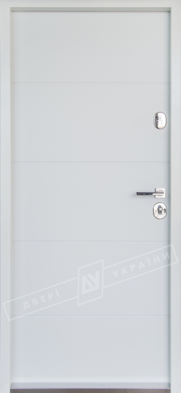 Двері вхідні серії "ІНТЕР 5" / Комплектація №1 [KALE] / модель Стелла антрацит / Турин білий супермат