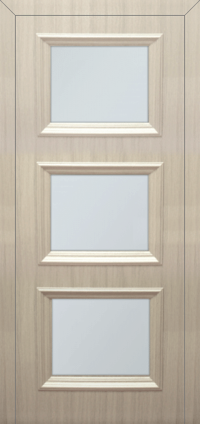 Двери межкомнатные ТМ "ОМИС", модель: "САН МАРКО 1.3", покрытие: ПВХ, цвет: Белёный дуб, матовое стекло