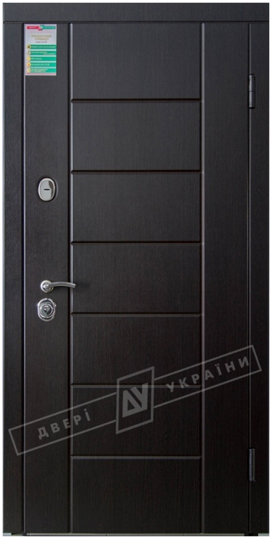Двері вхідні серії "БС 3" / Комплектація №2 [KALE] / Модель: НІКА М / Венге південний