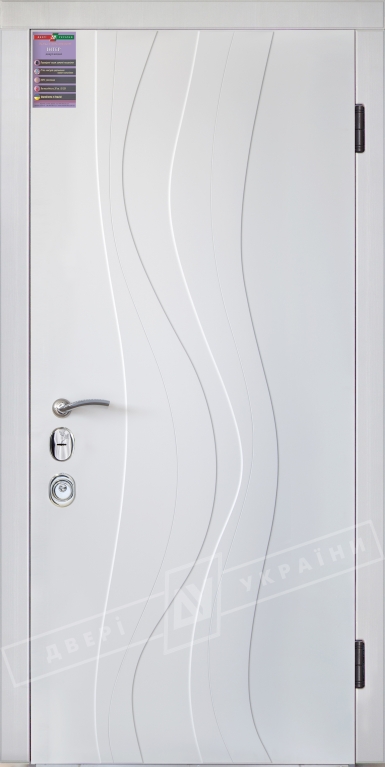 Двері вхідні серії ІНТЕР / Комплектація №3 [MOTTURA] / ЛІАНА / Білий супермат WHITE_02