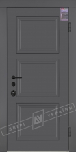 Двери входные серии ИНТЕР / ЛОНДОН 5 / Элегантный серый софттач HRB 9377UD B10-0,35