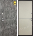Двері вхідні серії "СІТІ 2" / Комплектація №1 [RICCARDI] / МОНАКО / Сланець темний MBP 8846-6 / Цемент мигдаль MBP 1201R