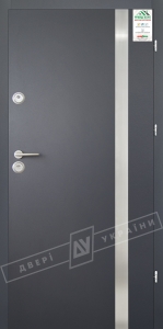Двері вхідні для приватних будинків серії "GRAND HOUSE 56 mm" / Модель №7 / колір: Графіт металік муар