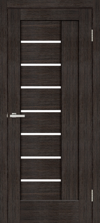 Двери межкомнатные ТМ "ОМИС", модель: "ФЕЛИЦИЯ", покрытие: ПВХ, цвет: Венге дымчатый, матовое стекло