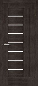 Двері міжкімнатні ТМ "ОМІС", модель: "ФЕЛІЦІЯ", покриття: ПВХ, колір: Венге димчастий, матове скло