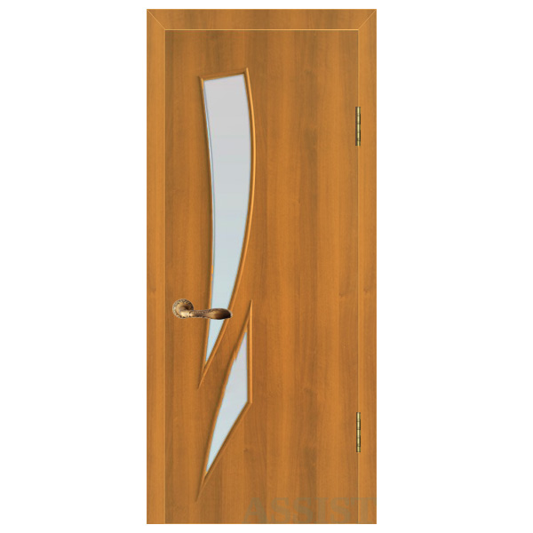 Двери межкомнатные ТМ "ОМИС", модель: "ФИЕСТА", покрытие: ламинированные, цвет: Ольха, матовое стекло
