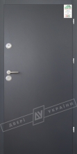 Двери входные уличные серии "GRAND HOUSE 56 mm" / модель ФЛЕШ / цвет: Графит металлик муар