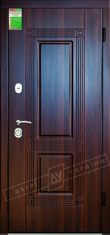 Двері вхідні серії БС / Комплектація №1 [RICCARDI] / ГЕКТОР / Темний горіх МВР 68Т