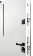 Двері вхідні внутрішні "БС 3", комплектація №2(Kale), модель"AL 08"попелястий металік мат.D9149-804-P5 Терм./білий супермат White-02