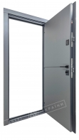Двері вхідні внутрішні "БС 3", комплектація №2(Kale), модель"Монако чорн.молдинг" попелястий металік мат.D9149-804-P5 Терм.