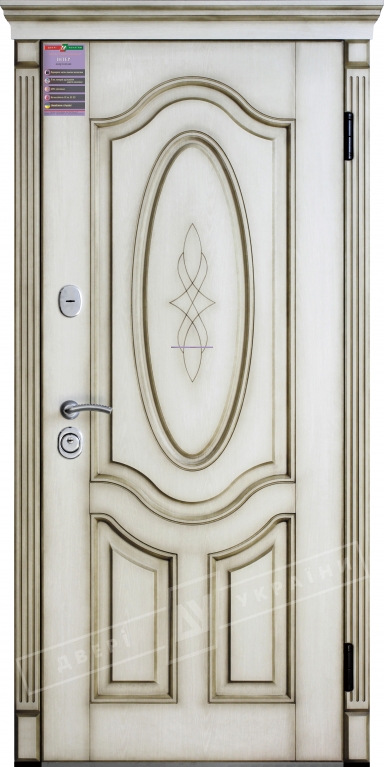 Двері вхідні серії ІНТЕР / Комплектація №1 [KALE] / ЛЕДІ / Дуб цінамон OAK 1101-07