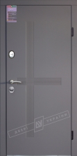 Двері вхідні серії ІНТЕР / Комплектація №1 [KALE] / ЛЕКС / Елегантний сірий софттач HRB 9377UD B10-0,35
