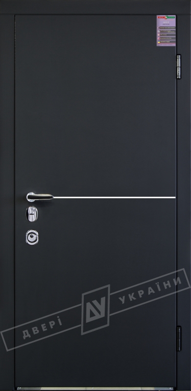 Двері вхідні серії ІНТЕР / Комплектація №3 [MOTTURA] / МОНАКО / Чорний софттач RB5013UD-B10-0,35