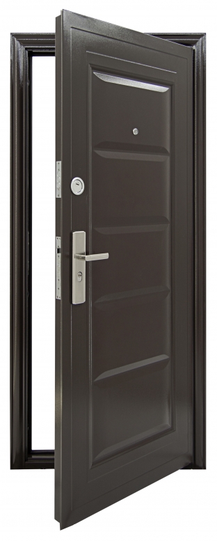 Двери входные ТМ "Двери Оптом" / [ TP-C 39 ] / RAL 8019 / для НАРУЖНОГО ПРИМЕНЕНИЯ / 2050*860 мм / утеплённые СОТАМИ 