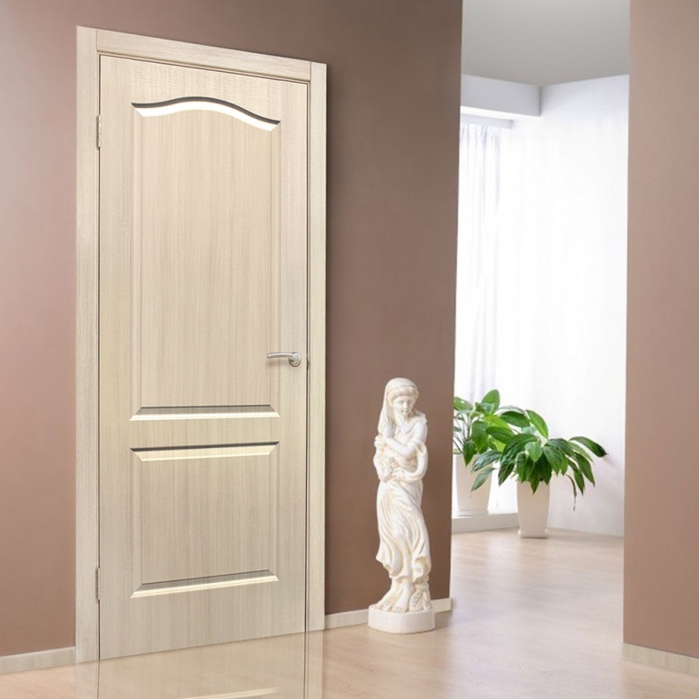 Двери межкомнатные ТМ "ОМИС", модель: "КЛАССИКА", покрытие: ПВХ, цвет: Белёный дуб, глухое