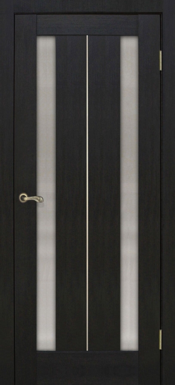 Двері міжкімнатні ТМ "ОМІС", модель: "СТЕЛЛА", покриття: ПВХ, колір: Венге димчастий, матове скло