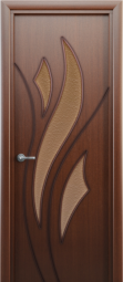 Двери межкомнатные ТМ "ТЕРМИНУС", модель: "ЛИЛИЯ", покрытие: шпонированные, цвет: Сапели, стекло бронза