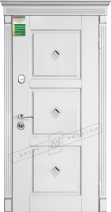 Двері вхідні серії БС / ПРОВАНС 5 Кристал / Білий супермат WHITE_02