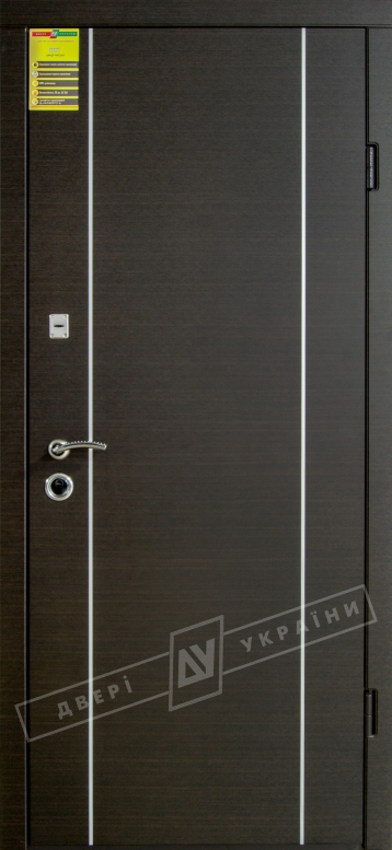 Двери входные серии "СИТИ 1" / Комплектация №1 [S.A.P. design] / Модель: МИЛАН / Венге горизонт тёмное HORI-DARK
