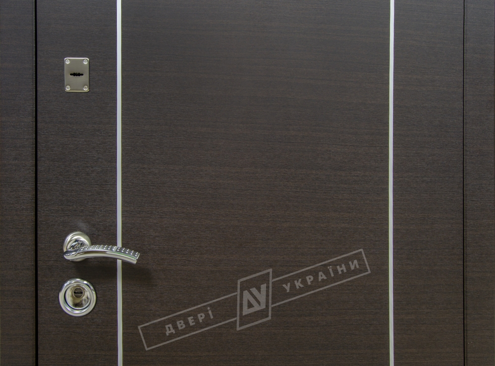 Двері вхідні серії "СІТІ 1" / Комплектація №1 [S.A.P. design] / Модель: МІЛАН / Венге горизонт темне HORI-DARK