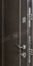 Двері вхідні серії "СІТІ 1" / Комплектація №1 [S.A.P. design] / Модель: МІЛАН / Венге горизонт темне HORI-DARK