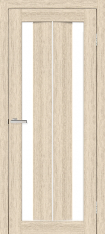 Двери межкомнатные ТМ "ОМИС", модель: "СТЕЛЛА", покрытие: ПВХ, цвет: Белёный дуб, матовое стекло