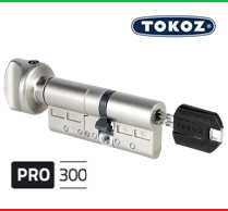 Цилиндр "TOKOZ" PRO 300 105mm (45*60T) [ ключ / тумблер ]