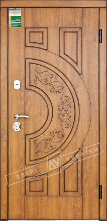 Двері вхідні серії БС / Комплектація №1 [RICCARDI] / ЗЛАТА / Золотий дуб DE-921-55-14